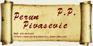 Perun Pivašević vizit kartica
